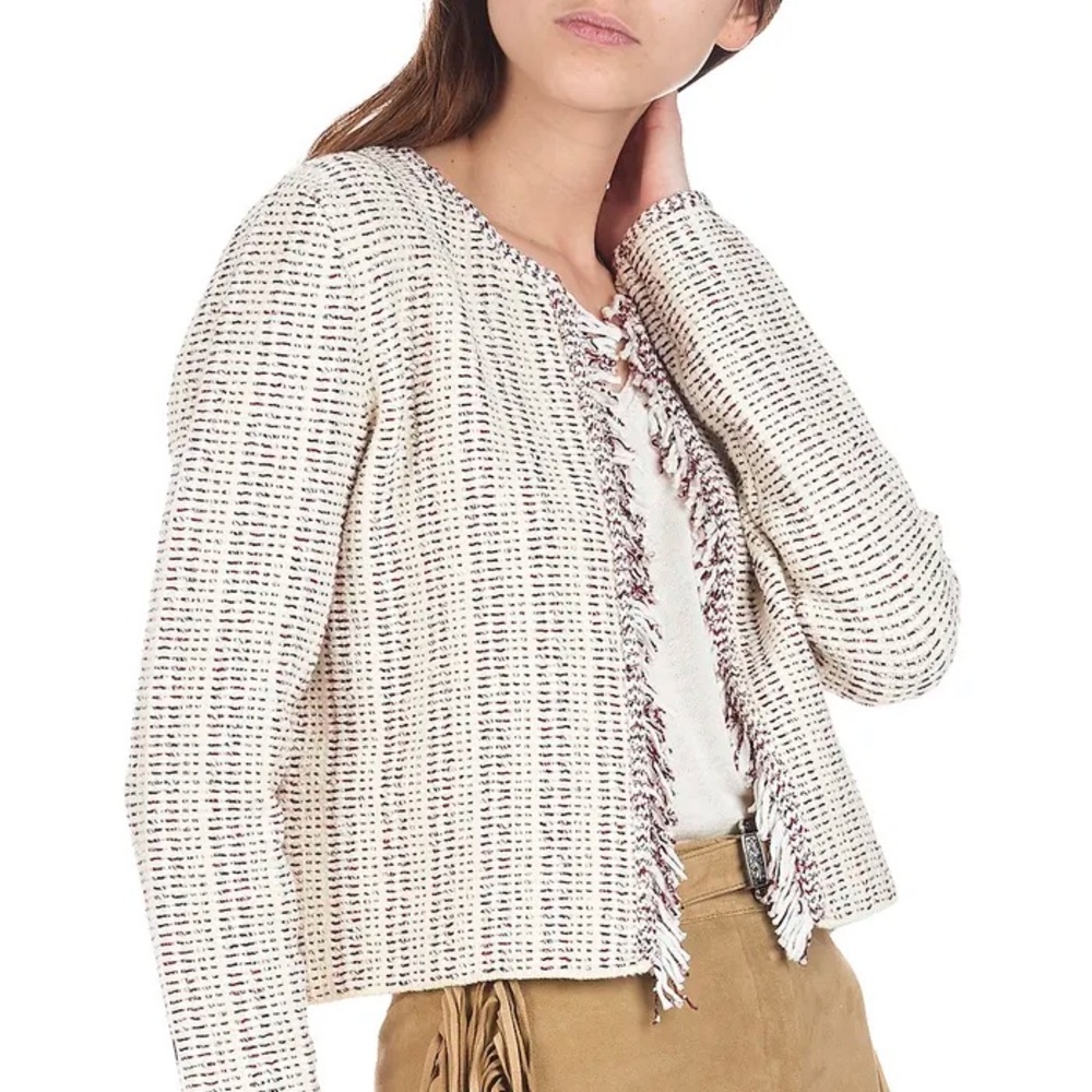 NWT Theory Galinne Speckled Boucle Cropped Knit Jacket